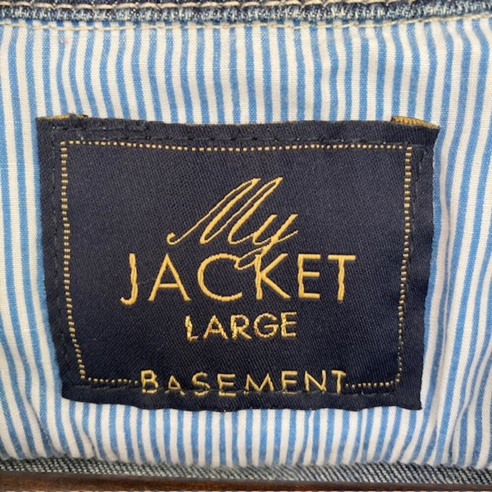 Basement Jeans "My Jacket" Denim Button Front Vest - Large - Picture 4 of 5